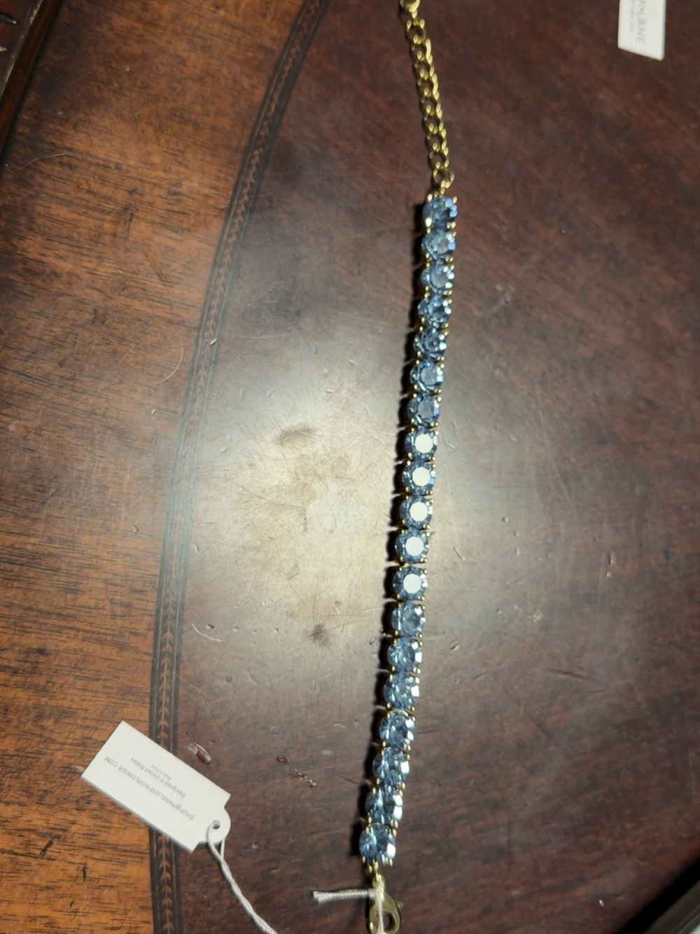 Park Lane Gold-Tone Bracelet with Pale Blue Crystals
